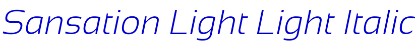 Sansation Light Light Italic Schriftart